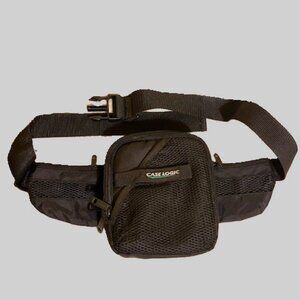 Black Belt Bag / Fanny Pack Portable CD unisex